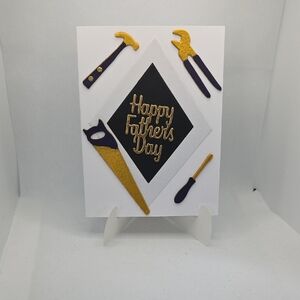 Father's Day Card with Gold and Black Tools